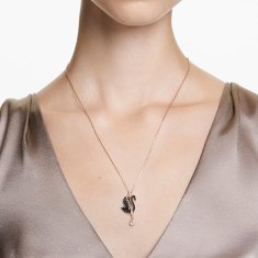 Swarovski Luxusní bronzový náhrdelník s krystaly Iconic Swan 5678045