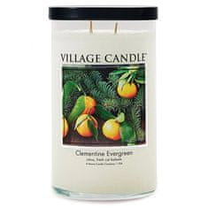 Village Candle Vonná svíčka ve skle Mandarinka a jehličí (Clementine Evergreen) 538 g