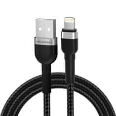 shumee Pletený kabel pro iPhone USB-A - Lightning 2.4A 2m černý