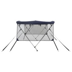 Vidaxl Bimini stříška se 3 oblouky a bočnicemi 183x(137–152)x137 cm