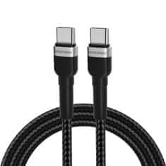 shumee Pletený kabel USB-C - USB-C PD 65W 1m černý