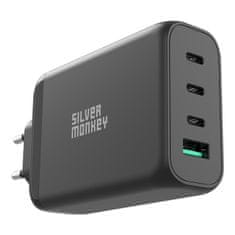 shumee GaN 130W nástěnná nabíječka 3x USB-C PD 1x USB-A 3.0 QC černá