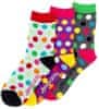 MEATFLY 3 PACK - ponožky Light Regular Dots socks S19 Multipack (Velikost 39-42)