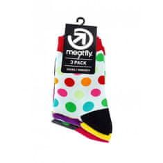 MEATFLY 3 PACK - ponožky Light Regular Dots socks S19 Multipack (Velikost 36-39)