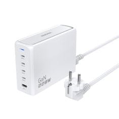 shumee Síťová nabíječka GaN nabíjecí stanice 1x USB-A 4x USB-C PD 228W s 1,5m kabelem bílá