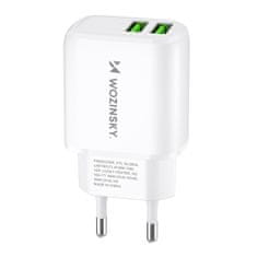 shumee Síťová nabíječka 100-240V 30W 2,4A 2x USB-A bílá