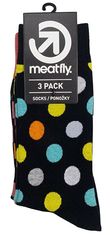 MEATFLY 3 PACK - ponožky LEXY Black Dots (Velikost 43-46)