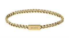 Hugo Boss Nadčasový pozlacený náramek Chain for Him 1580172 (Délka 19 cm)