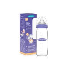 Lansinoh Lahev skleněná kojenecká s NaturalWave savičkou (M) 240ml