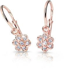 Cutie Jewellery Dětské náušnice z růžového zlata C2746-10-X-4 (Barva bílá)