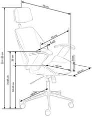 Halmar Kancelářské křeslo IGNAZIO otočné, ořechová-krémová (1p=1szt)