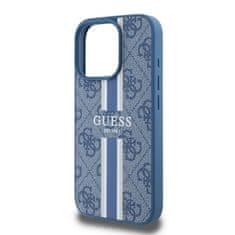 Guess Originální kryt GUESS hardcase 4G Printed Stripes MagSafe GUHMP16XP4RPSB for Apple iPhone 16 Pro Max , barva modrá