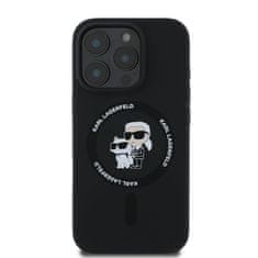 Karl Lagerfeld Originální kryt KARL LAGERFELD hardcase Silicone KC Heads Ring MagSafe KLHMP16XSCMKCRHK for Apple iPhone 16 Pro Max , barva černá