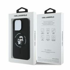 Karl Lagerfeld Originální kryt KARL LAGERFELD hardcase Silicone KC Heads Ring MagSafe KLHMP16XSCMKCRHK for Apple iPhone 16 Pro Max , barva černá