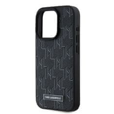 Karl Lagerfeld Originální kryt KARL LAGERFELD hardcase Leather Monogram Metal Logo KLHMP15XPKHPORPK for Apple iPhone 16 Pro Max , barva černá