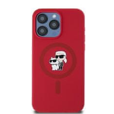 Karl Lagerfeld Originální kryt KARL LAGERFELD hardcase Silicone Karl & Choupette Ring MagSafe KLHMP15XSCMKCRHR for Apple iPhone 15 Pro Max , barva červená