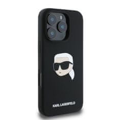 Karl Lagerfeld Originální kryt KARL LAGERFELD hardcase Silicone KL Head Print MagSafe KLHMP16XSKHPPLK for Apple iPhone 16 Pro Max , barva černá