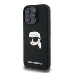 Karl Lagerfeld Originální kryt KARL LAGERFELD hardcase Silicone KL Head Print MagSafe KLHMP16XSKHPPLK for Apple iPhone 16 Pro Max , barva černá