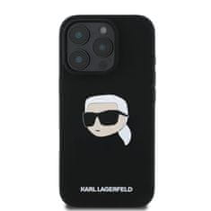 Karl Lagerfeld Originální kryt KARL LAGERFELD hardcase Silicone KL Head Print MagSafe KLHMP16XSKHPPLK for Apple iPhone 16 Pro Max , barva černá