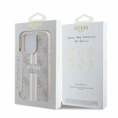 Guess Originální kryt GUESS hardcase 4G Printed Stripes MagSafe GUHMP16LP4RPSP for Apple iPhone 16 Pro , barva růžová