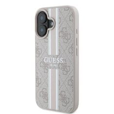 Guess Originální zadní kryt hardcase 4G Printed Stripes MagSafe GUHMP16SP4RPSP pro iPhone 16 pink