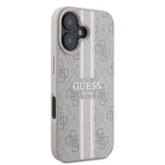 Guess Originální zadní kryt hardcase 4G Printed Stripes MagSafe GUHMP16SP4RPSP pro iPhone 16 pink