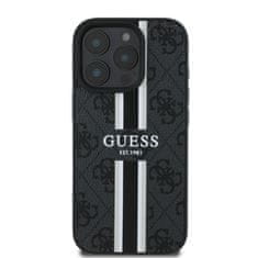 Guess Originální kryt GUESS hardcase 4G Printed Stripes MagSafe GUHMP16XP4RPSK for Apple iPhone 16 Pro Max , barva černá