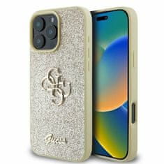 Guess Originální kryt GUESS hardcase Glitter Big 4G GUHCP16XHG4SGD for Apple iPhone 16 pro Max , barva zlatá