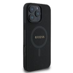 Guess Originální kryt GUESS hardcase Saffiano Classic Logo MagSafe GUHMP16LPSAHMCK for Apple iPhone 16 Pro , barva černá