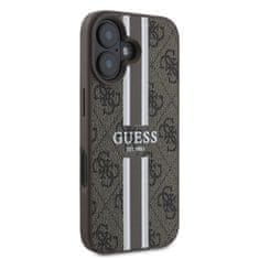 Guess Originální kryt GUESS hardcase 4G Printed Stripes MagSafe GUHMP16SP4RPSW for Apple iPhone 16 , barva hnědá