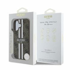 Guess Originální kryt GUESS hardcase 4G Printed Stripes MagSafe GUHMP16SP4RPSW for Apple iPhone 16 , barva hnědá