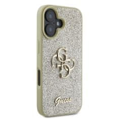 Guess Originální kryt GUESS hardcase Glitter Big 4G GUHCP16SHG4SGD for Apple iPhone 16 , barva zlatá