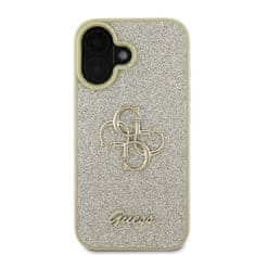 Guess Originální kryt GUESS hardcase Glitter Big 4G GUHCP16SHG4SGD for Apple iPhone 16 , barva zlatá