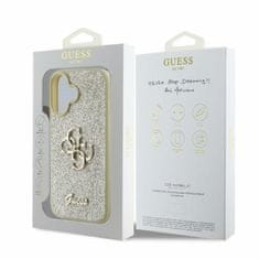 Guess Originální kryt GUESS hardcase Glitter Big 4G GUHCP16SHG4SGD for Apple iPhone 16 , barva zlatá