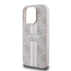 Guess Originální kryt GUESS hardcase 4G Printed Stripes MagSafe GUHMP16XP4RPSP for Apple iPhone 16 Pro Max , barva růžová