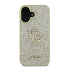 Guess Originální kryt GUESS hardcase Glitter Big 4G GUHCP16MHG4SGD for Apple iPhone 16 Plus , barva zlatá