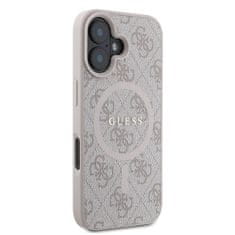 Guess Originální kryt GUESS hardcase 4G Ring Classic Logo MagSafe GUHMP16SG4GFRP for Apple iPhone 16 , barva růžová