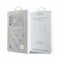 Guess Originální kryt GUESS hardcase 4G Ring Classic Logo MagSafe GUHMP16SG4GFRP for Apple iPhone 16 , barva růžová