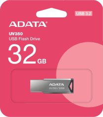 Adata FlashDrive UV350 32GB / USB 3.2 Gen1 / stříbrná