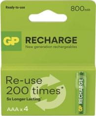 GP Nabíjecí baterie GP Recharge 800 AAA (HR03) 4ks