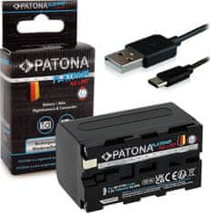 PATONA baterie pro digitální kameru Sony NP-F550/F750/F950 7000mAh Li-Ion Platinum USB-C nabíjení