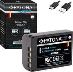 PATONA baterie pro foto Olympus BLX-1 2400mAh Li-Ion Platinum USB-C nabíjení