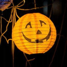 Korbi Papírový lampion LED svítící dýně, dekorace na Halloween 25 cm