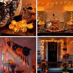 Korbi Papírový lampion LED svítící dýně, dekorace na Halloween 25 cm