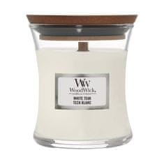 Woodwick Vonná svíčka s dřevěným knotem malá White Teak 85 g