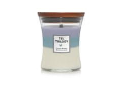 Woodwick Vonná svíčka s dřevěným knotem Trilogy svíčka střední Calming Retreat 275 g