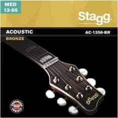 Stagg AC-1356-BR, sada strun pro akustickou kytaru, medium