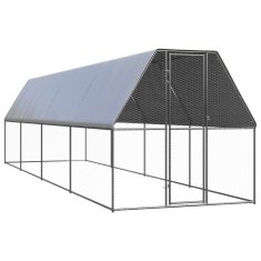 shumee vidaXL Klec pro kuřata 2 x 8 x 2 m pozinkovaná ocel