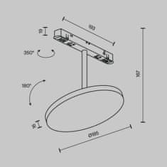 MAYTONI MAYTONI Kolejnicový systém Plato Magnetic track system Exility 15W 120d TR131-4-15W-DS-B