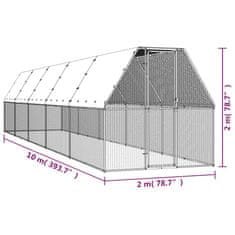 Petromila Klec pro kuřata 2 x 10 x 2 m pozinkovaná ocel